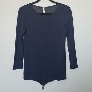 Jolie Los Angeles navy blue knit top size small